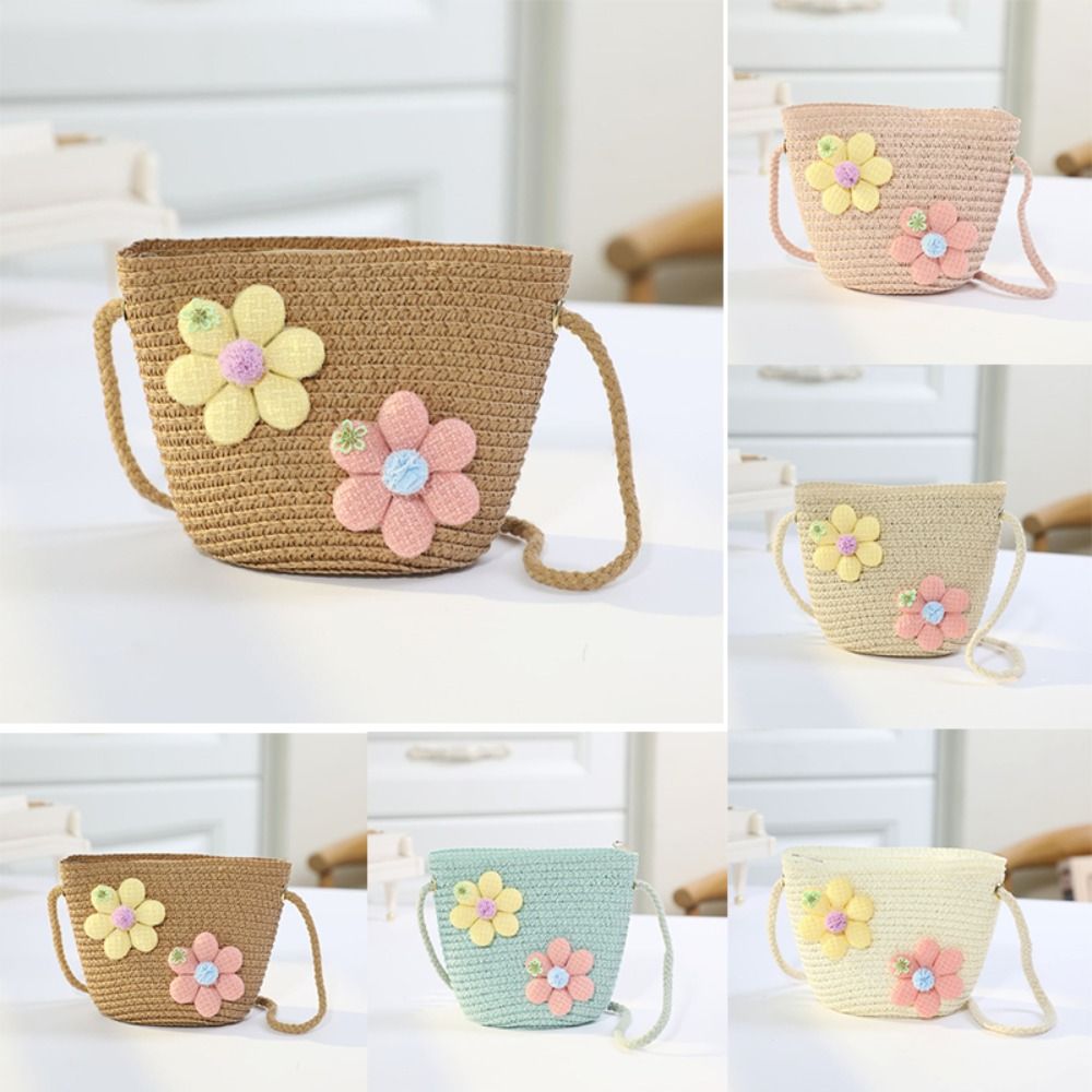 Woven Straw Bag - Bolsa de Palha Artesanal para Meninas