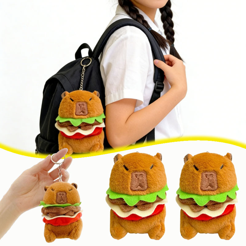 Women'S Young Bags - Bonito capivara hambúrguer chaveiro brinquedo de
