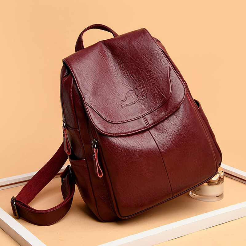 Women Bags White - 9 cores mulheres mochilas de couro