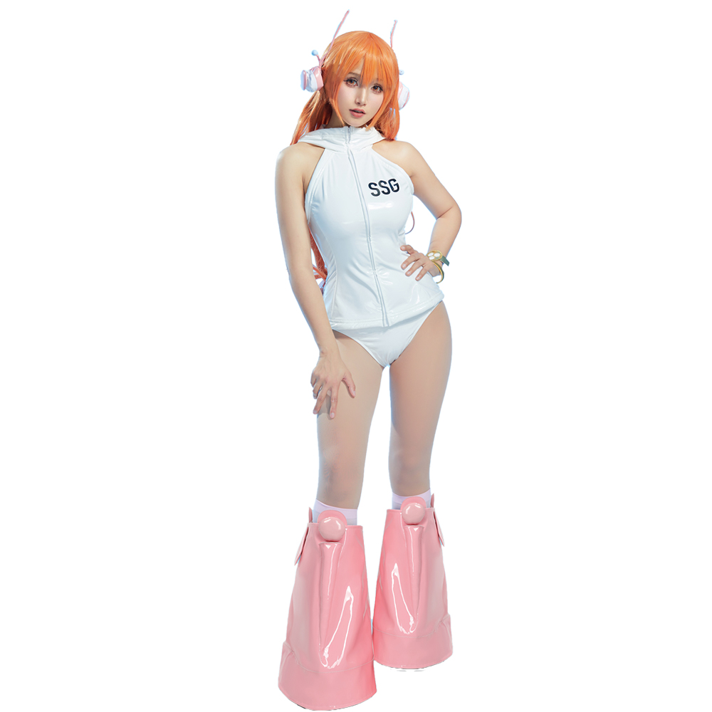 Women Bags White - Miccostumes Colete e Calcinha Brancos com