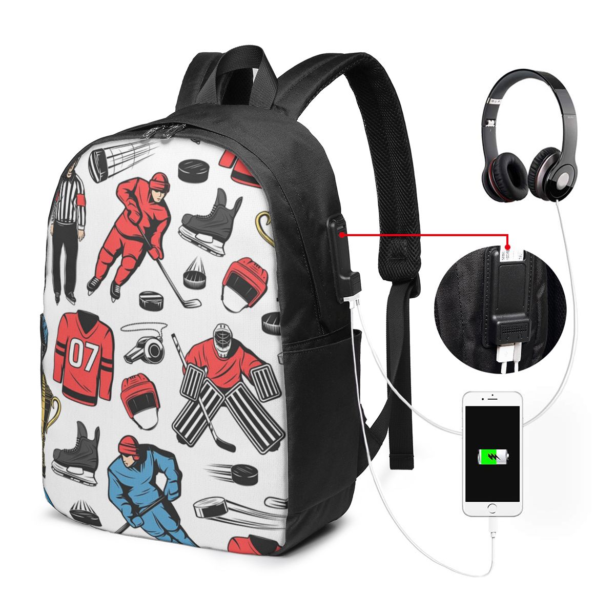 Women Bags For Laptop - Mochila para jogadores de hóquei no