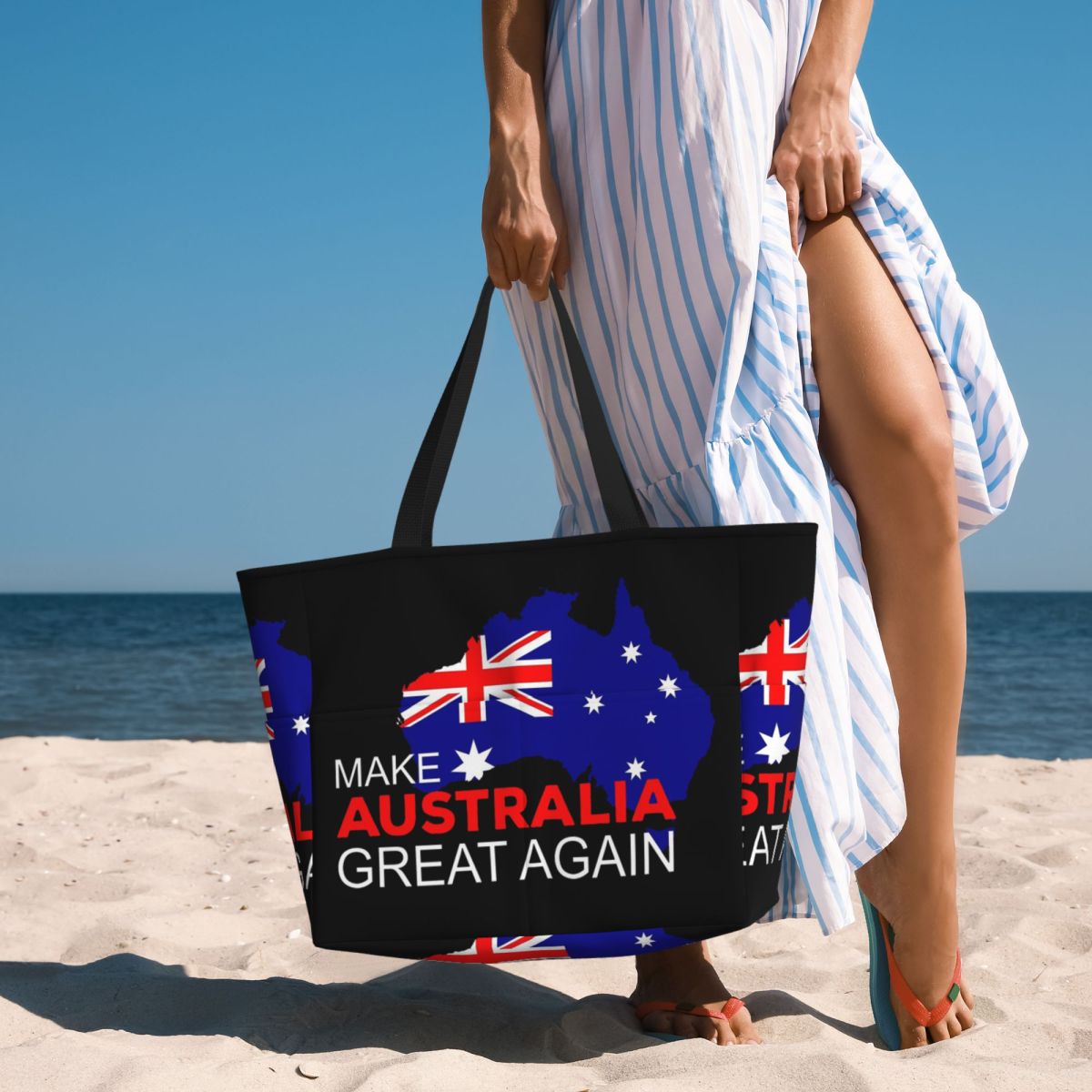 Women Bags Australia - Bolsa de praia Make Australia Great