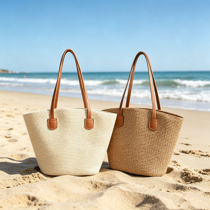 Woven Straw Bag - CLAREGQI Bolsa de Palha Feminina de