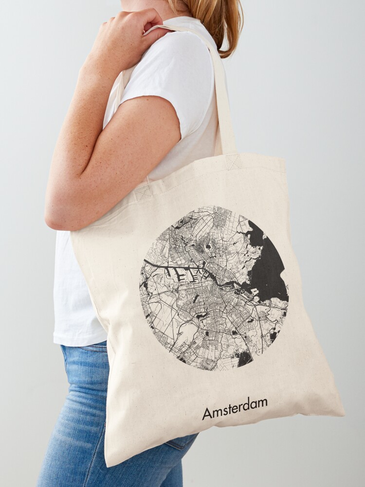 Women Bags Netherlands - Mapa minimalista da cidade de Amsterdã