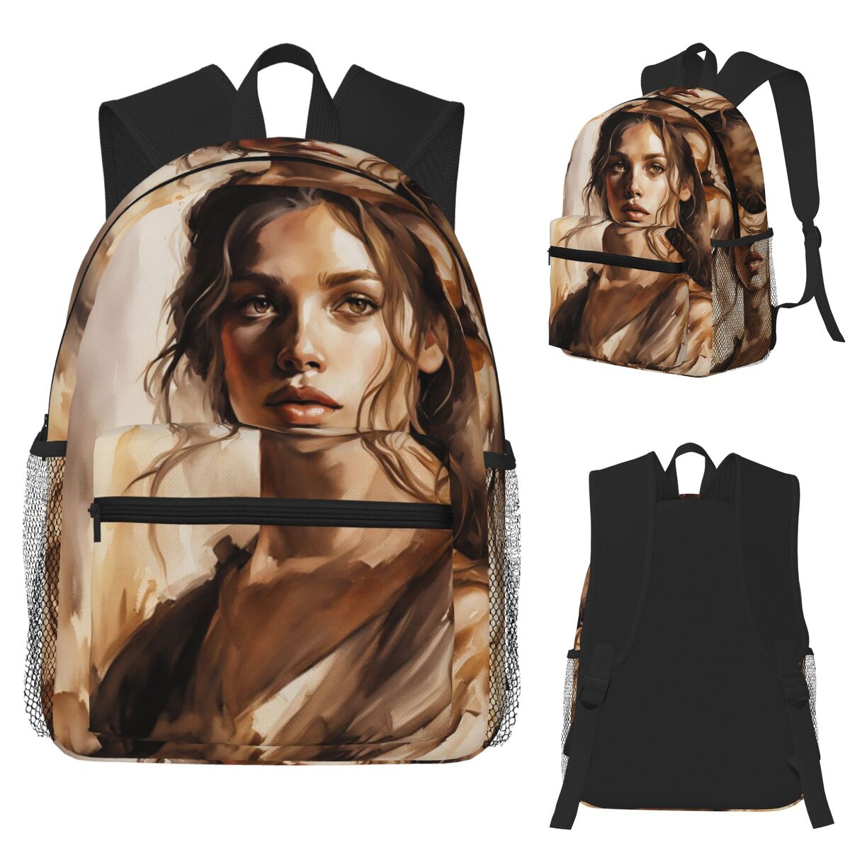 Women Bags Next - Menina ao lado pintura em aquarela