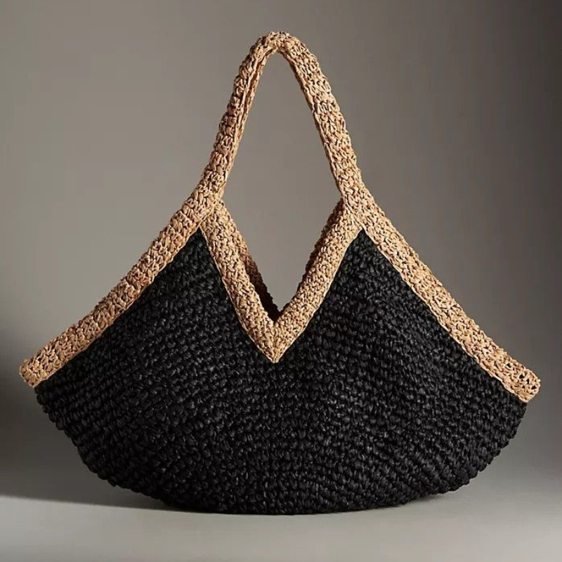 Woven Straw Bag - Nova Bolsa de Praia de Verão