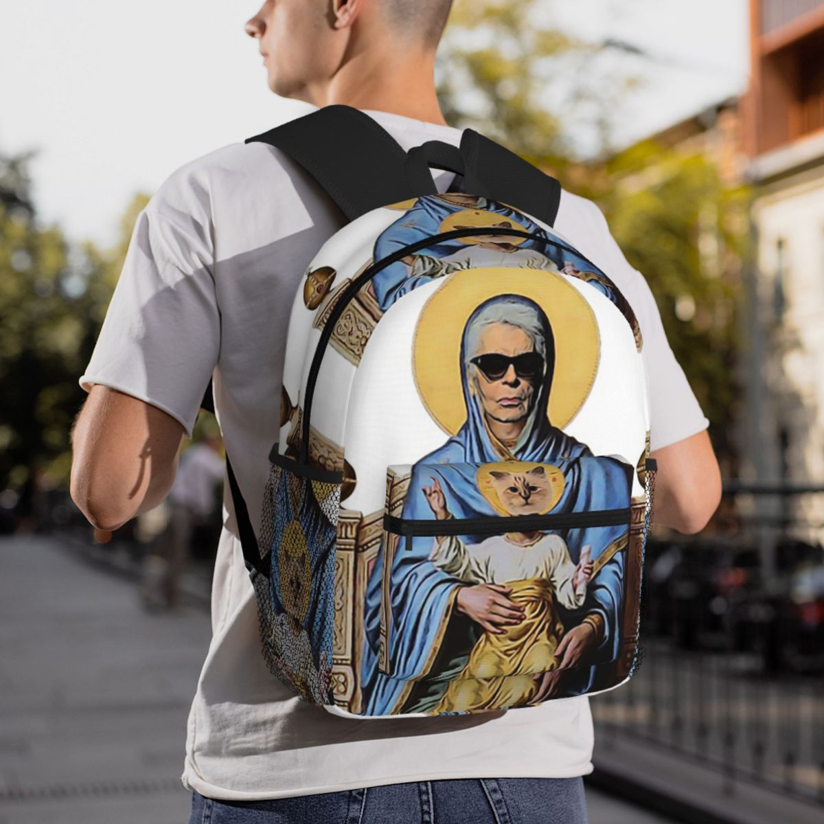 Women'S Karl Bags - Mochila Karl Who Fashion Print Spectacled