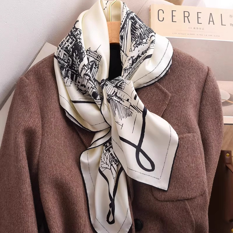Lenço de Seda Twill com Estamp - Women Bags White avaliação e preço