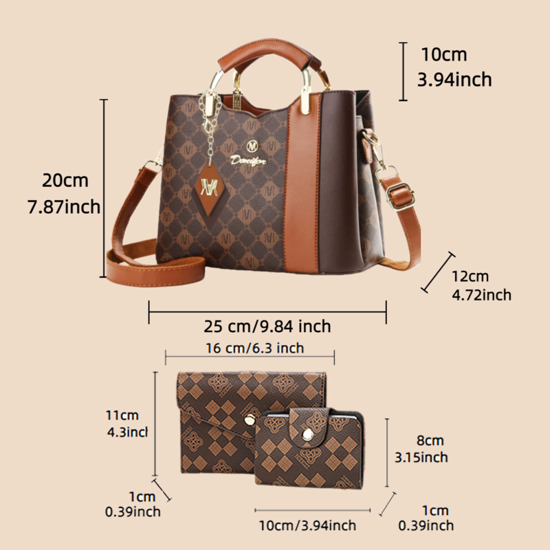 Conjunto de 3 Peças de Bolsas  - Women Bags Designer avaliação e preço