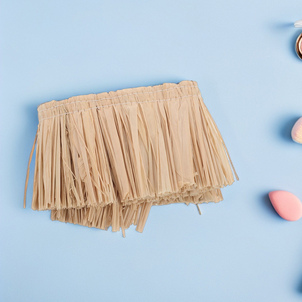 2 Peças de Franjas de Ráfia Te - Woven Straw Bag avaliação e preço