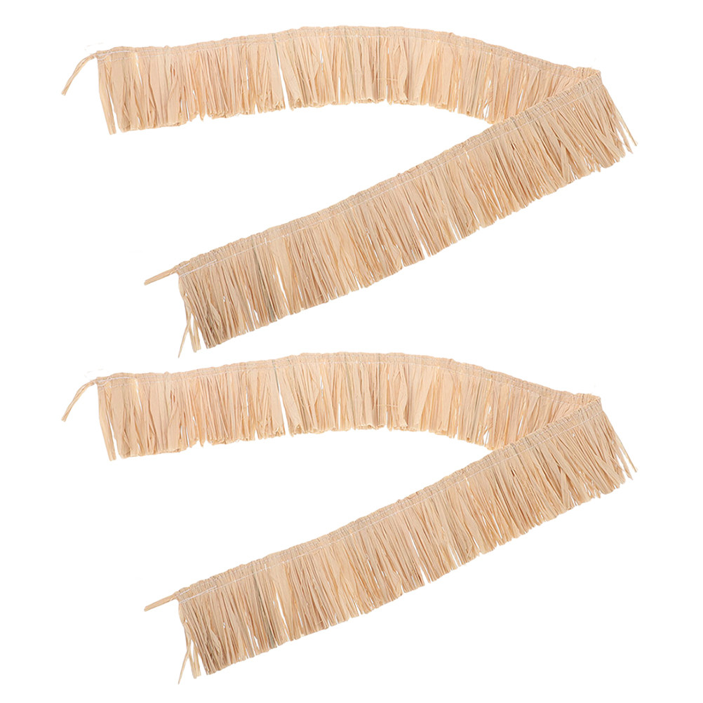 2 Peças de Franjas de Ráfia Te - Woven Straw Bag avaliação e preço