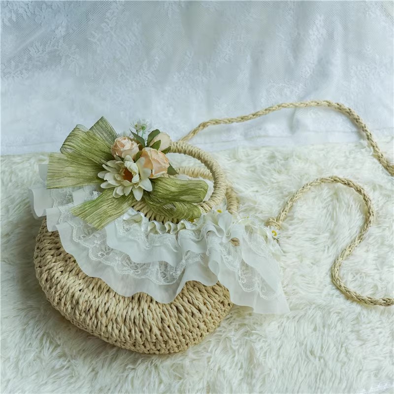 Bolsa de palha de renda Lolita - Woven Straw Bag avaliação e preço