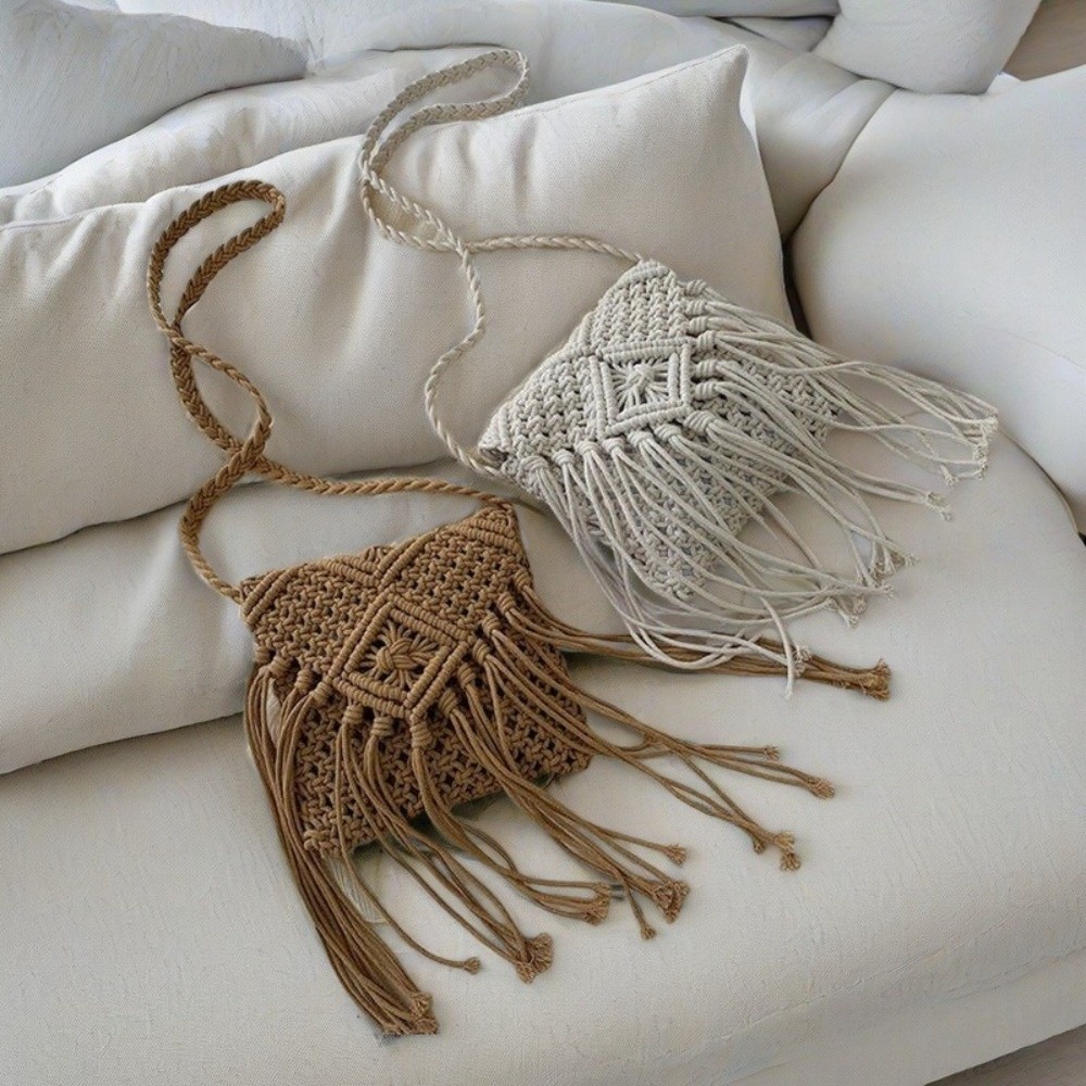Bolsa de Palha Trançada Estilo - Woven Straw Bag avaliação e preço