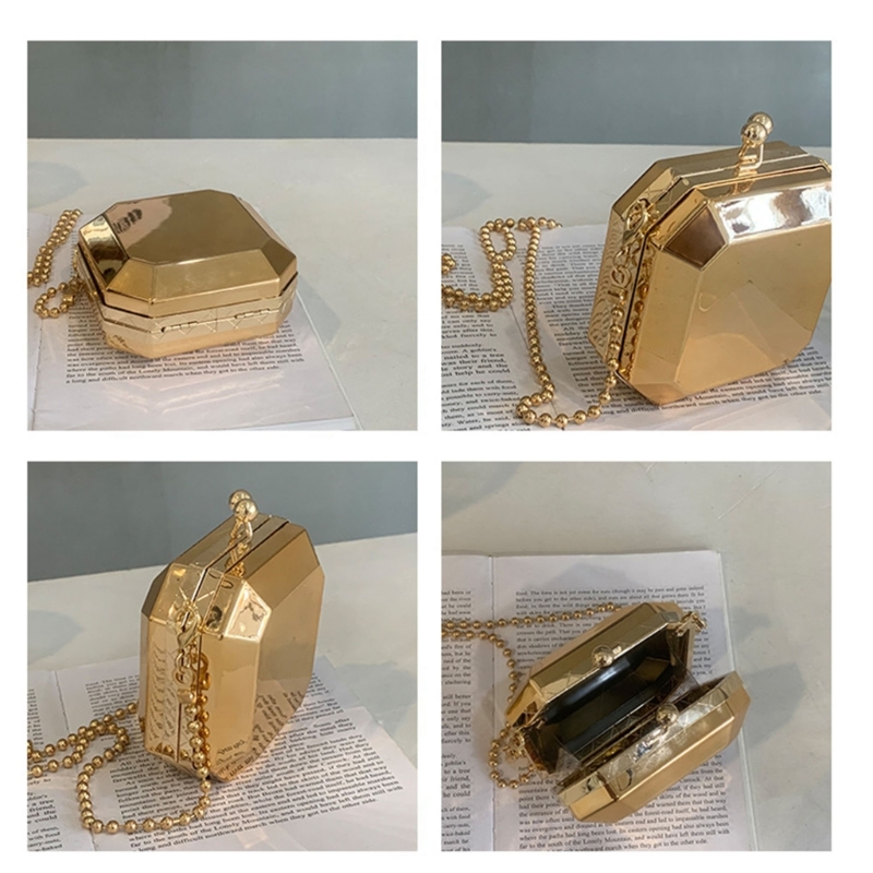 Mini luxo festa de ouro noite  - Women'S Evening Bags avaliação e preço
