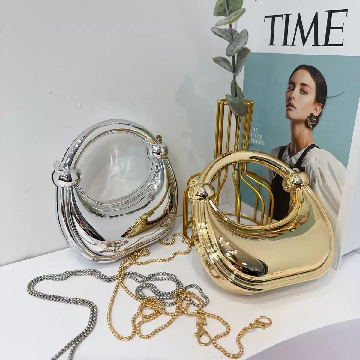 Mini bolsa de noite dourada, b - Women'S Evening Bags avaliação e preço