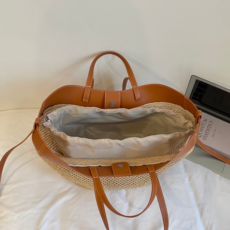 Bolsas Grandes de Palha Tricot - Woven Straw Bag avaliação e preço