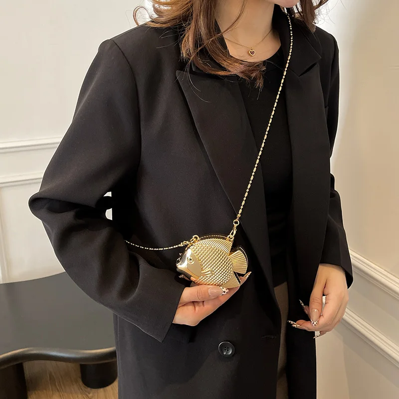 Bonito pequeno peixe forma de  - Women'S Evening Bags avaliação e preço