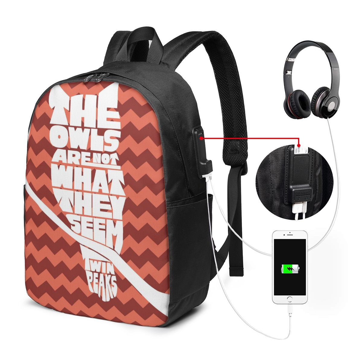 Mochila Twin Peaks Red Room pa - Women Bags For Laptop avaliação e preço