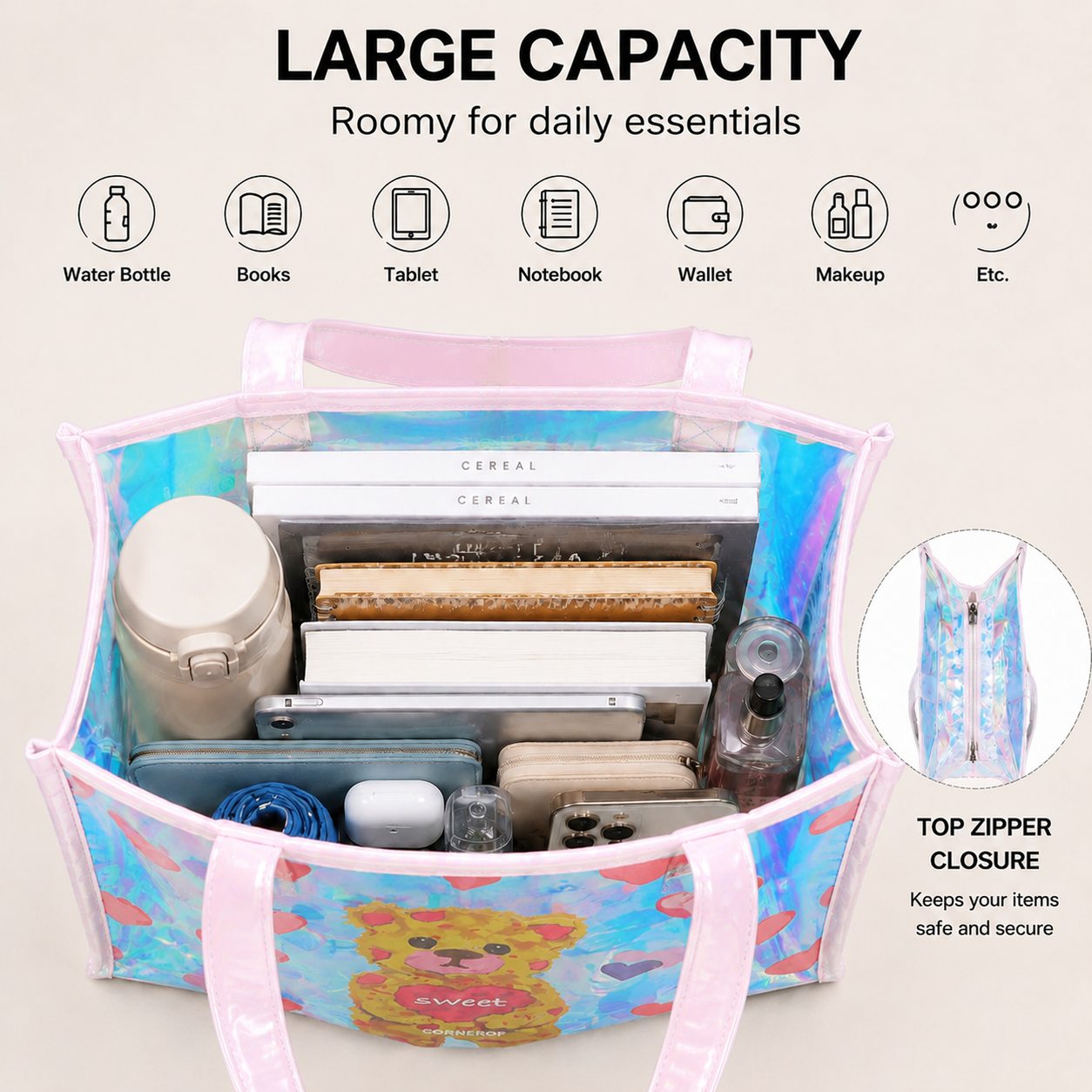 Bolsa tote transparente hologr - Women Bags Lv avaliação e preço