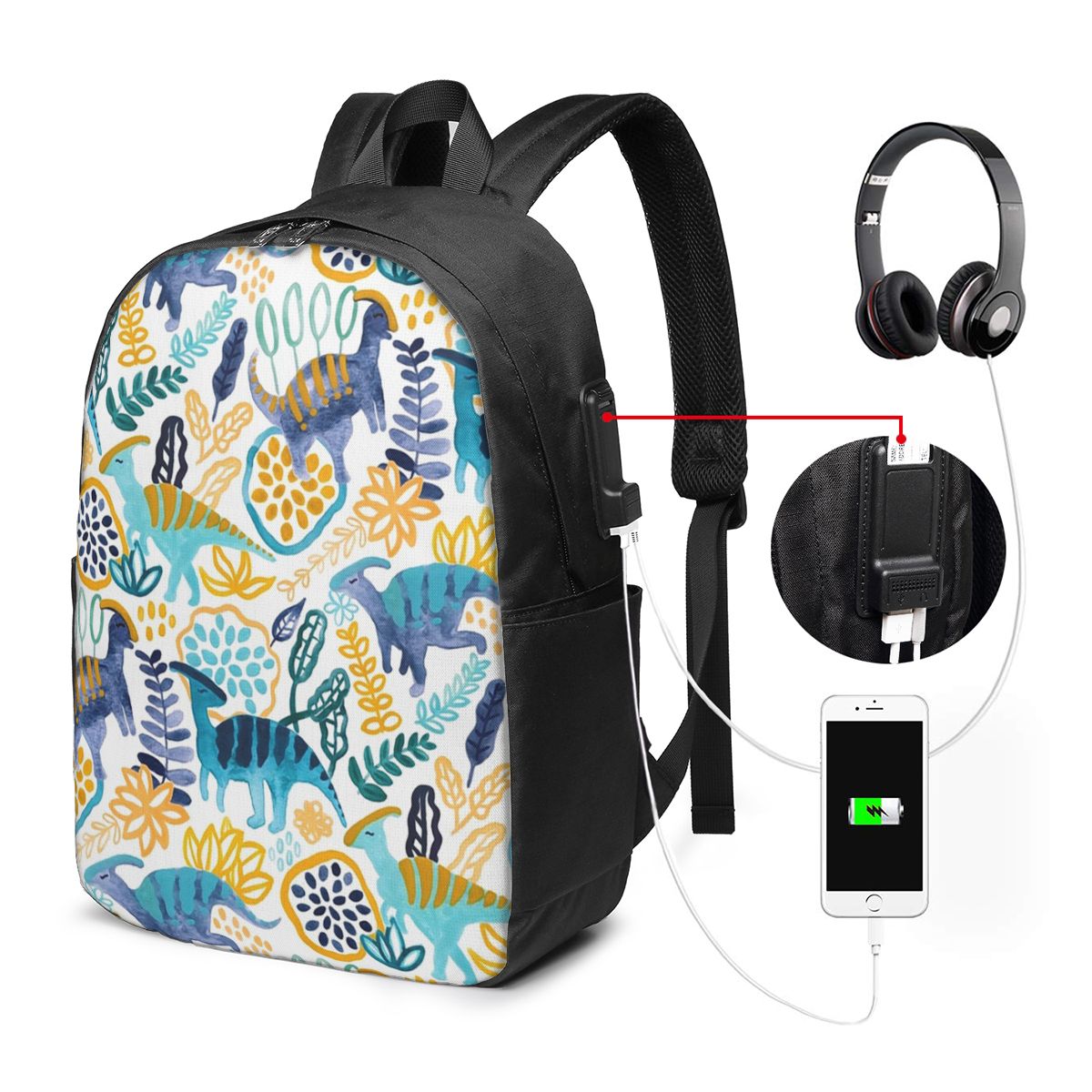 Mochila Gouache Parasaurolophu - Women Bags For Laptop avaliação e preço