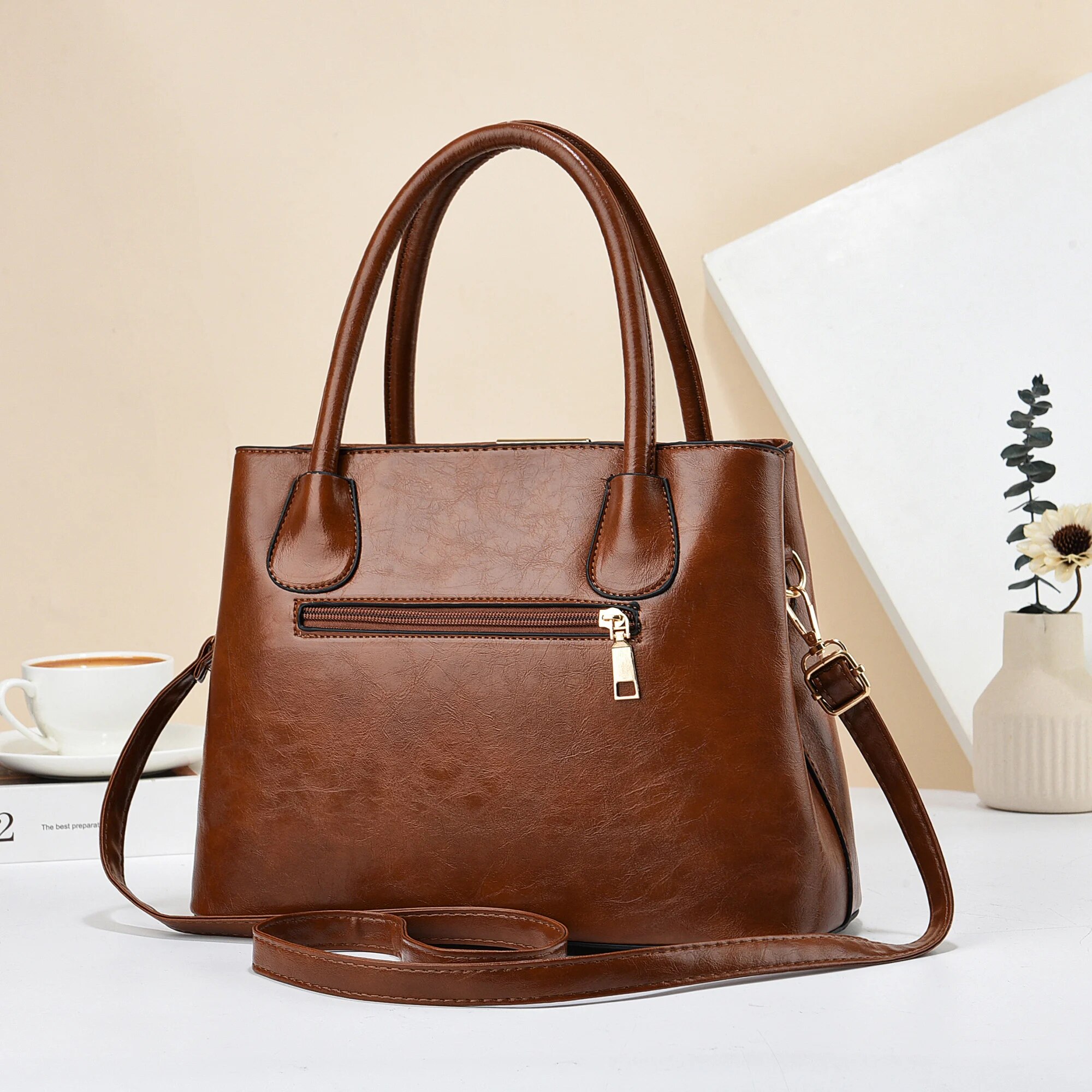 Bolsa crossbody de couro PU pa - Women Hand Bags For Office avaliação e preço