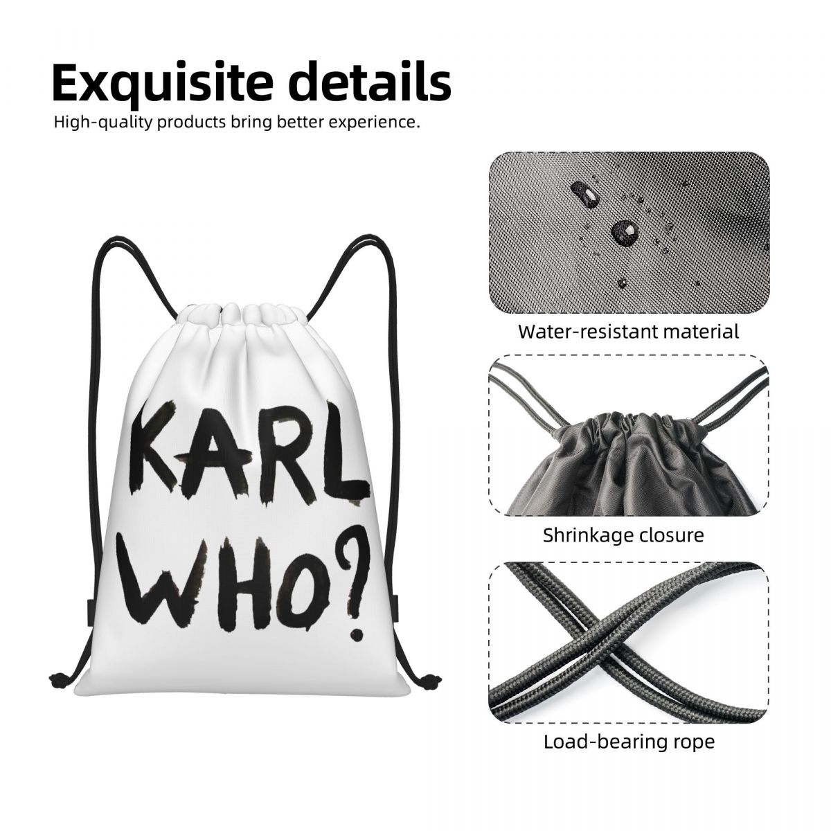 Sacos de cordão personalizados - Women'S Karl Bags avaliação e preço