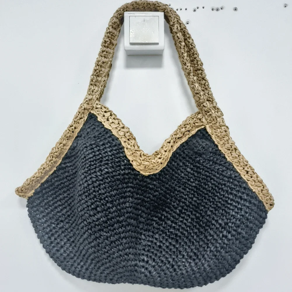 Nova Bolsa de Praia de Verão A - Woven Straw Bag avaliação e preço